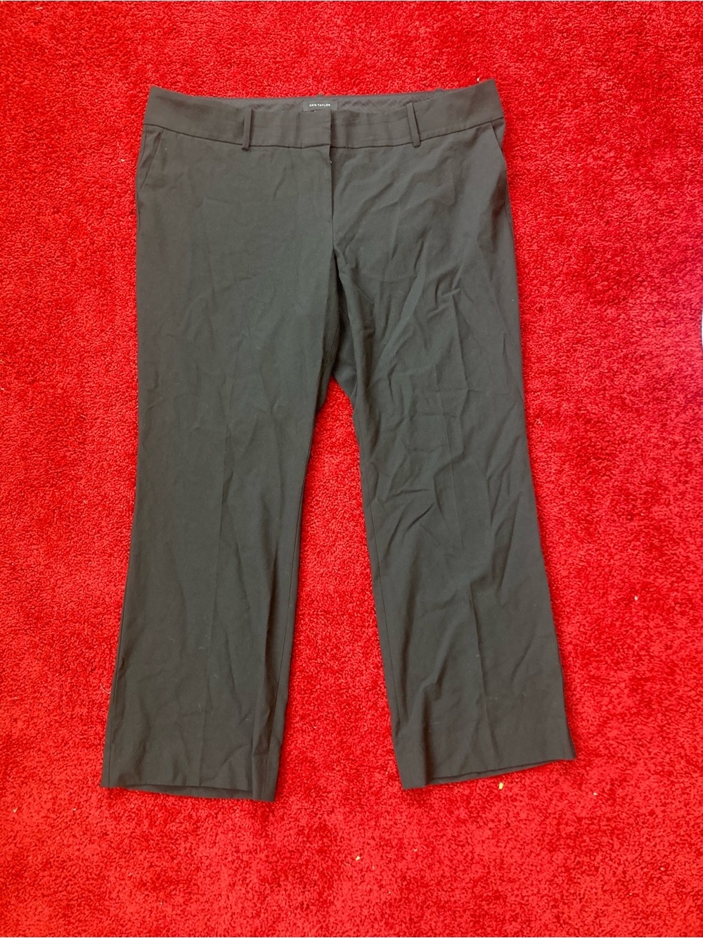 Ann Taylor Black Women's Dress Trousers - Straight Leg Size 18